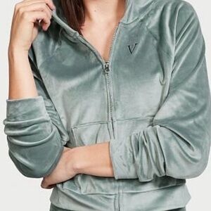 Victoria's Secret Velvet Hoodie - Sage